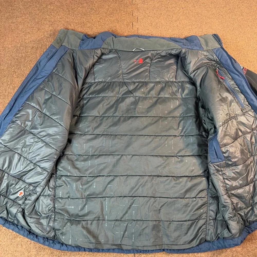 The North Face Summit Series HyVent Alpha Jacket Mens Blue Black Insulated Skier